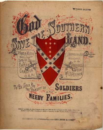 Sheet Music - God save the Southern land