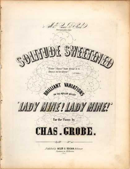 Sheet Music - Solitude sweetened; Lady mine! lady mine!; Op. 419