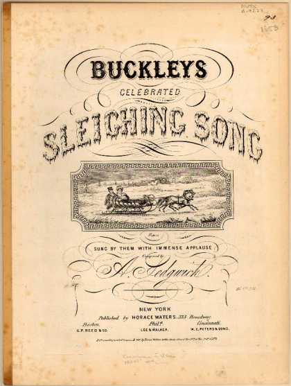 Sheet Music - Buckleys celebrated sleighing song