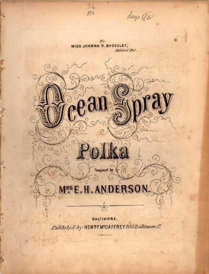 Sheet Music - Ocean spray polka
