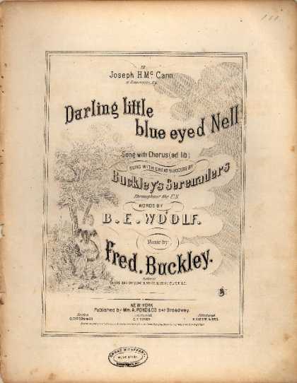 Sheet Music - Darling little blue-eyed Nell