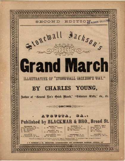 Sheet Music - Stonewall Jackson's grand march