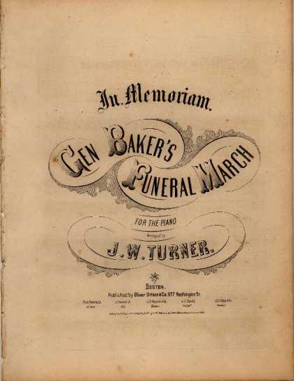 Sheet Music - Gen. Baker's funeral march; Op. 118