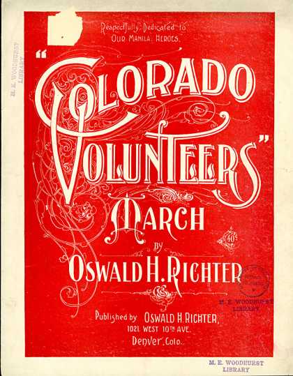 Sheet Music - Colorado volunteers march