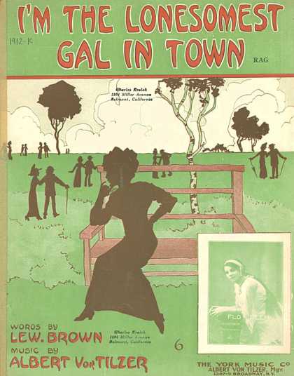 Sheet Music - I'm the lonesomest gal in town