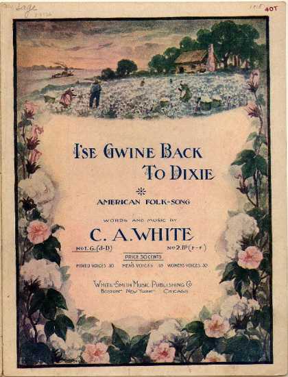 Sheet Music - I'se gwine back to Dixie