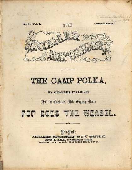 Sheet Music - Camp polka; Pop goes the weasel