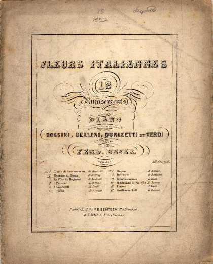 Sheet Music - Beatrice di Tenda; Op. 87