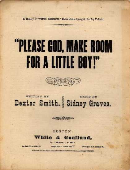 Sheet Music - Please God, make room for a little boy!