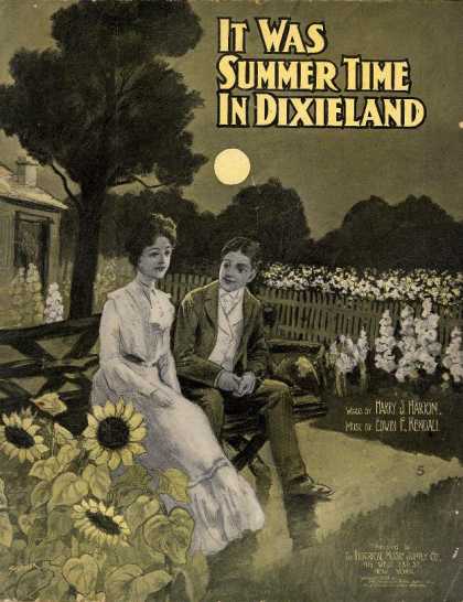 Sheet Music - It was summer time in Dixieland
