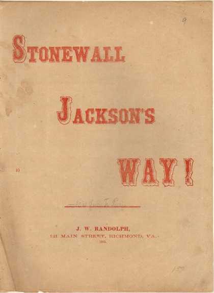 Sheet Music - Stonewall Jackson's way!