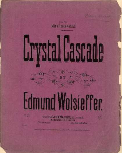 Sheet Music - Crystal cascade; Op. 22