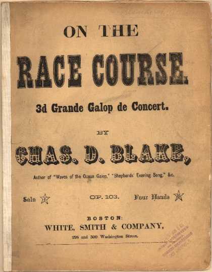 Sheet Music - On the race course; 3d grande galop de concert; Op. 103