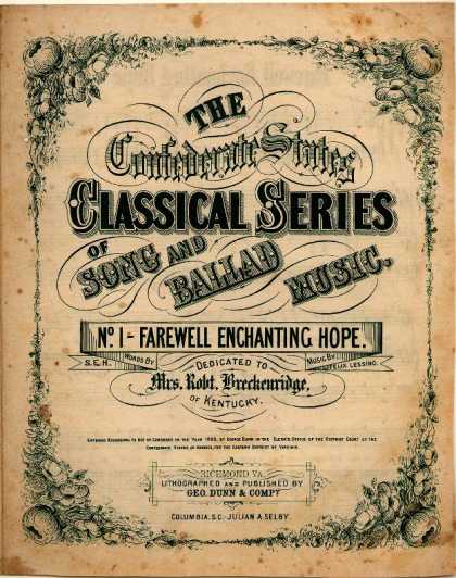 Sheet Music - Farewell enchanting hope