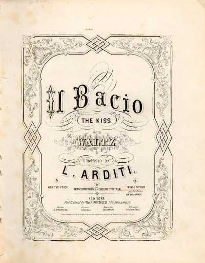 Sheet Music - Il bacio; The kiss; Waltz