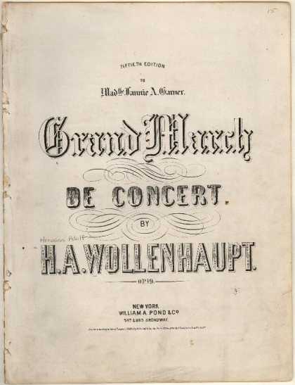 Sheet Music - Grand march de concert; Op. 19; Grande marche de concert