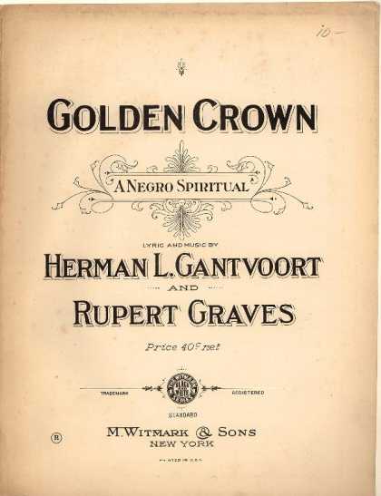 Sheet Music - Golden crown; Negro spiritual