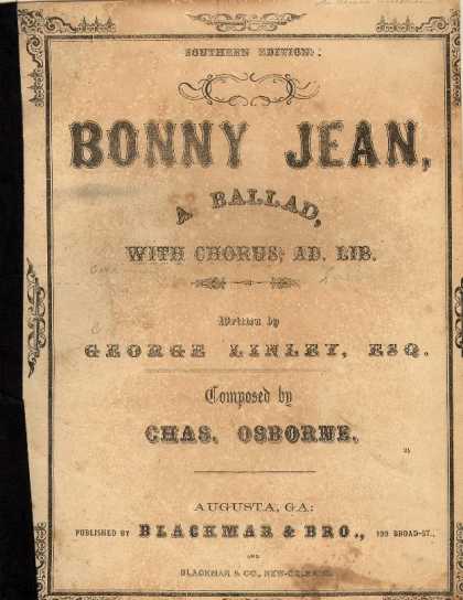 Sheet Music - Bonny Jean