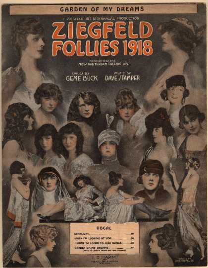 Sheet Music - Garden of my dreams; Ziegfeld follies 1918