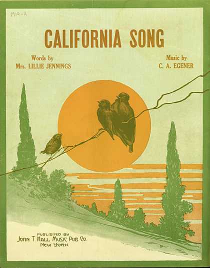 Sheet Music - California song