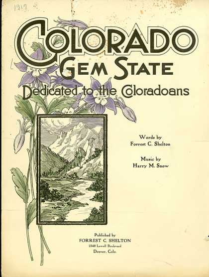 Sheet Music - Colorado gem state