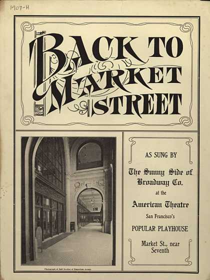Sheet Music - Back to Market Street