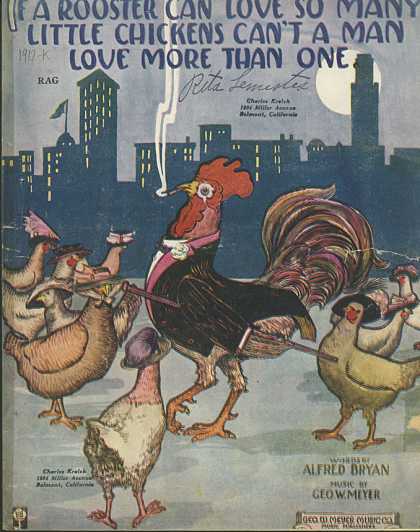 Sheet Music - If a rooster can love so many little chickens, can't a man love more than one