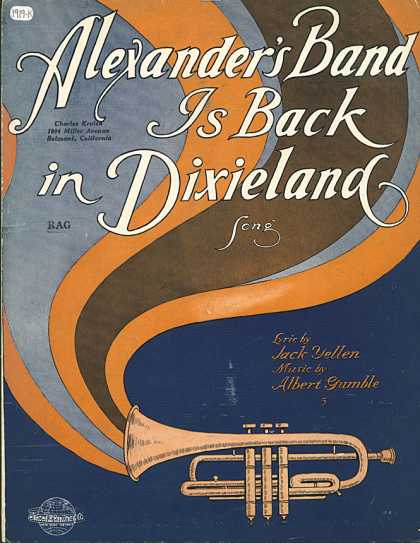 Sheet Music - Alexander's band is back in Dixieland