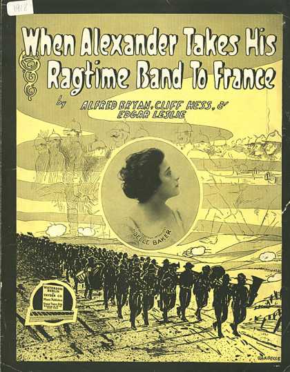 Sheet Music - When Alexander takes his ragtime band to France