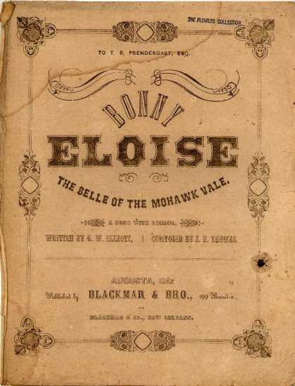 Sheet Music - Bonny Eloise; The belle of the Mohawk vale