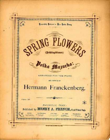 Sheet Music - Spring flowers; Fruhlingsblumen; Fruhlings-Blumen; Op.10