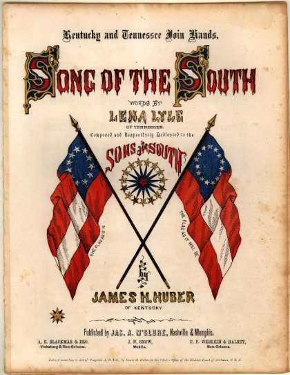Sheet Music - Song of the South; Kentucky and Tennessee join hands