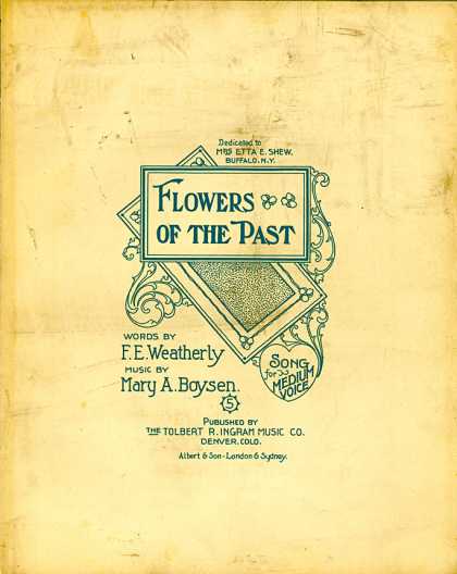Sheet Music - Flowers of the past