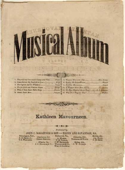 Sheet Music - Kathleen Mavourneen
