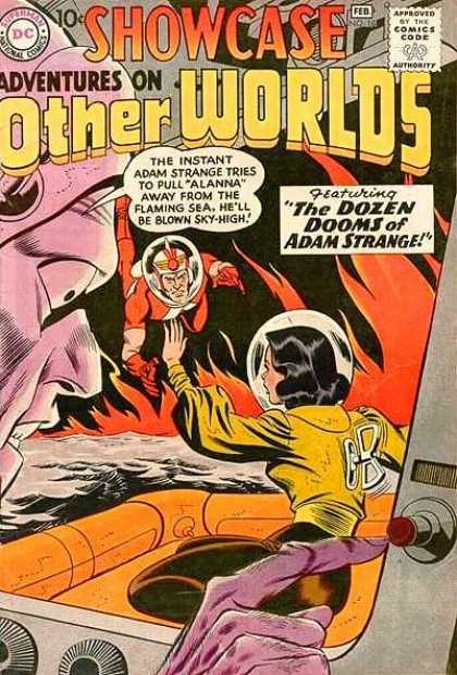 Showcase 18 - February - Speech Bubble - Dc - Comics Code Authority - Adam Strange