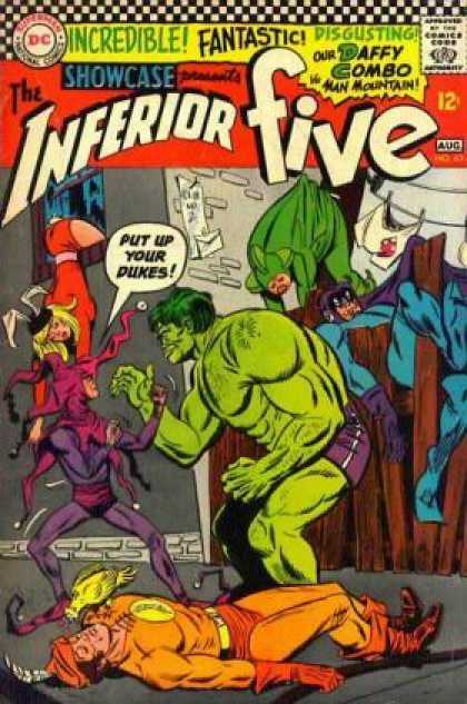 Showcase 63 - Inferior Five - Jester Hat - Clothesline - Green Skin - Bird