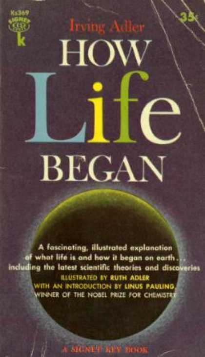 Signet Books - How Life Began - Irving Adler
