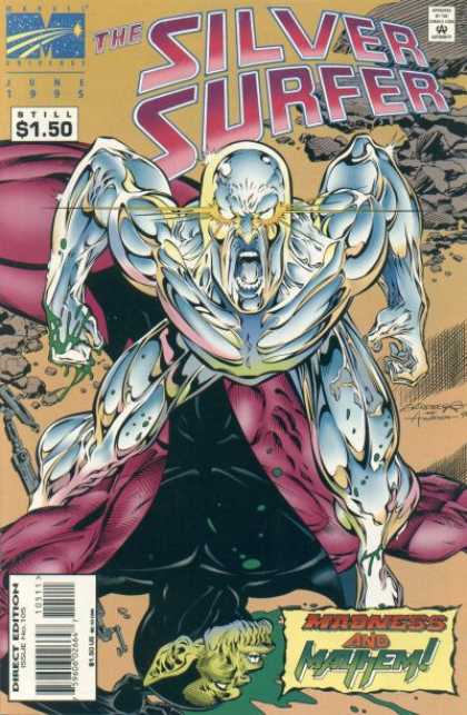 Silver Surfer (1987) 105 - Dead Hero - Bald - Angry - Screaming - Barren