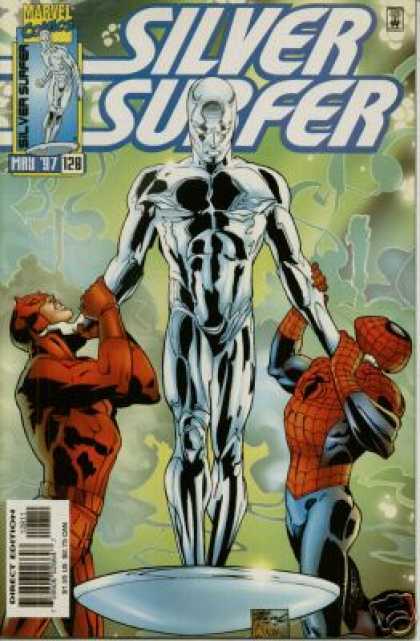 Silver Surfer (1987) 128 - Marvel Comics - Choking - Spiderman - Daredevil - Silverman - Ron Garney