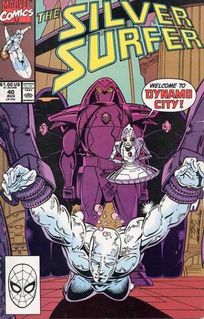 Silver Surfer (1987) 40 - Marvel Comics - Dynamo City - Robots - Capture - Drugged - Ron Lim