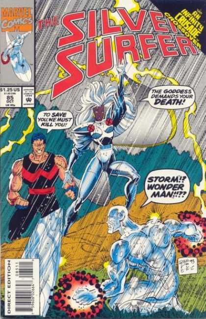 Storm - Wonder Man - Surfboard - Lightning - Rain - Ron Lim Silver Surfer (1987) 85 - Storm - Wonder Man - Surfboard - Lightning - Rain - Ron Lim