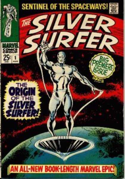 Silver Surfer 1 - Sentinel Of The Spaceways - Marvel - Origin - Surfboard - Earth - Jean Giraud, John Buscema