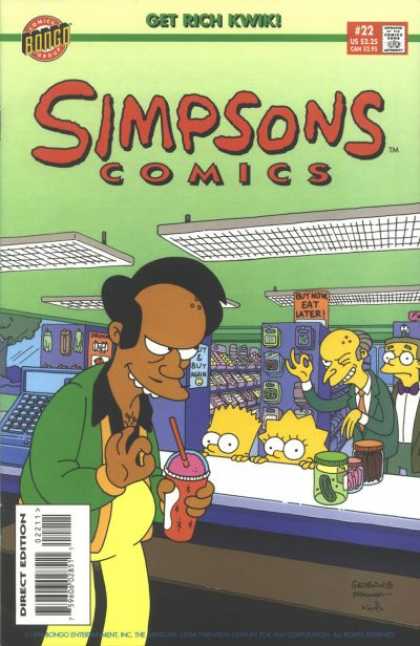 Simpsons Comics 22 - Bart Simpson - Lisa Simpson - Convenience Store - Icee - Checkout - Matt Groening