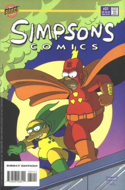 Simpsons Comics 31 - Roof Top - Atomic - Homer - Full Moon - Bongo - Bill Morrison, Matt Groening