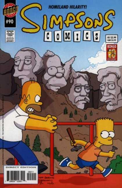 Simpsons Comics 90 - Homeland - Bongo - Bart - Homer - Hilarity