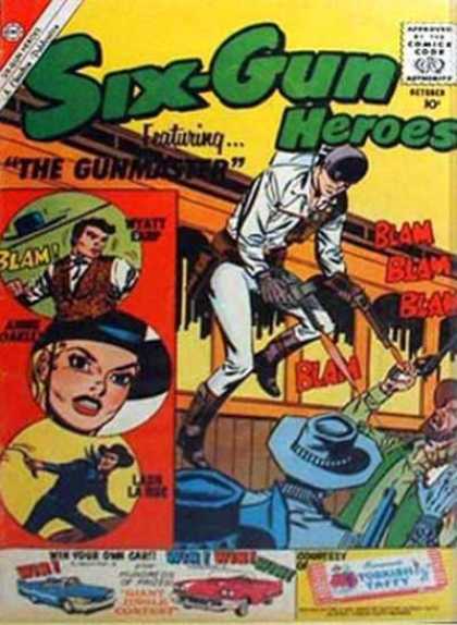 Six-Gun Heroes 59 - Gun - Cars - Hat - Man - Woman