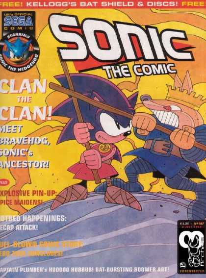 Sonic the Comic 107 - Sonic The Hedgehog - Sonic - Sega Comic - Bravehog - Clan The Clan