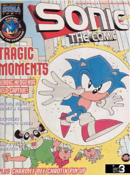 Sonic the Comic 124 - Sonic - Red Sneakers - City - Sega - Charmee Bee Chrotix Pin Up
