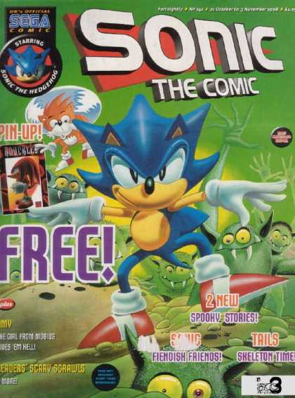 Sonic the Comic 141 - Sega Comic - Hedgehog - Fox - Free - 2 New Spooky Stories