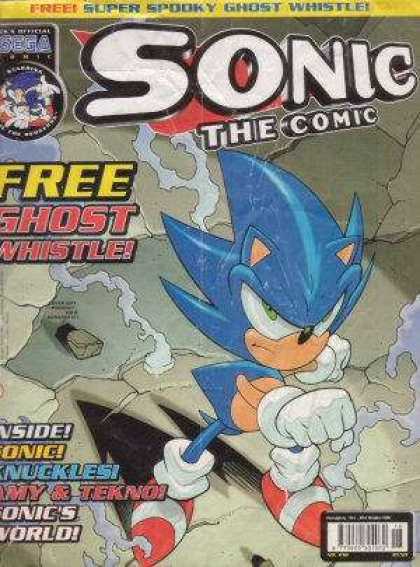 Sonic the Comic 218 - Sega - Ghost Whistle - Hedgehog - Knuckles - Tekno